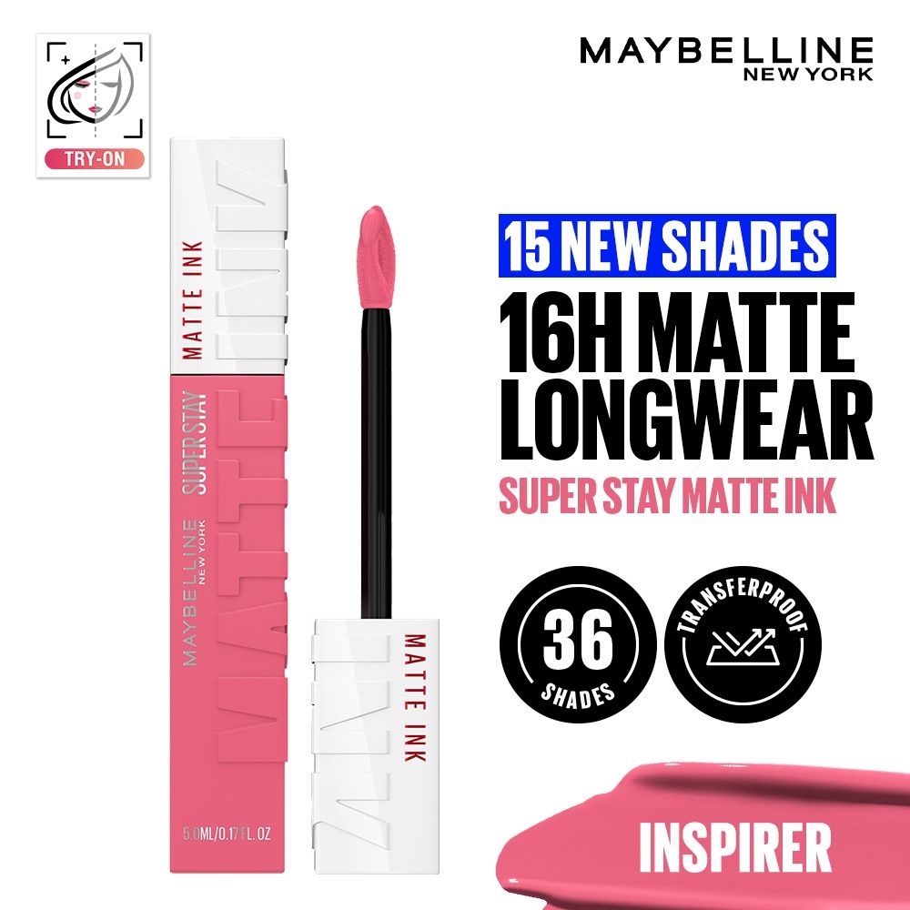Maybelline New York Super Stay Matte Ink Liquid Lipstick, Lasts Up to 16 Hours - 15 Lover
