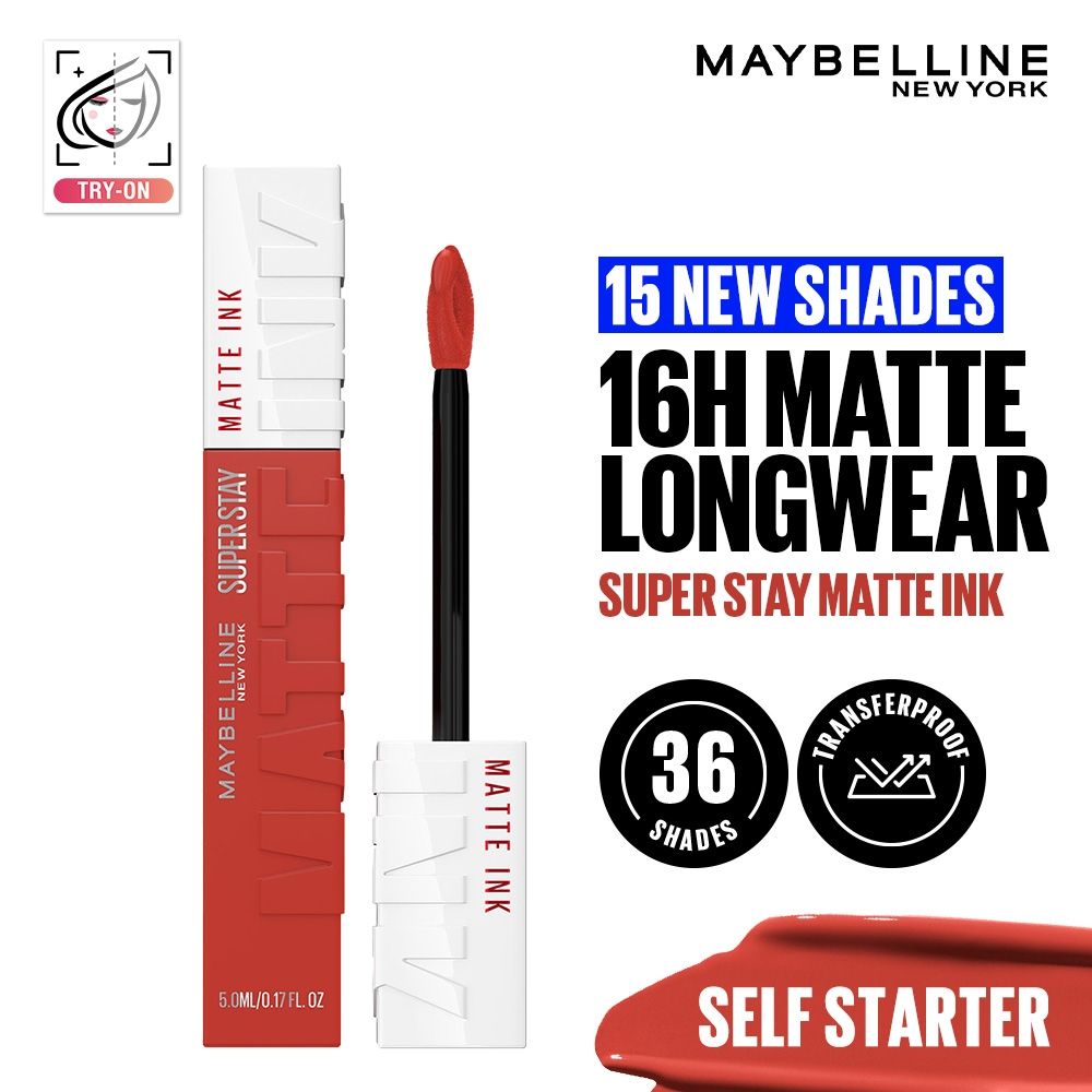 Maybelline New York Super Stay Matte Ink Liquid Lipstick, Lasts Up to 16 Hours - 15 Lover
