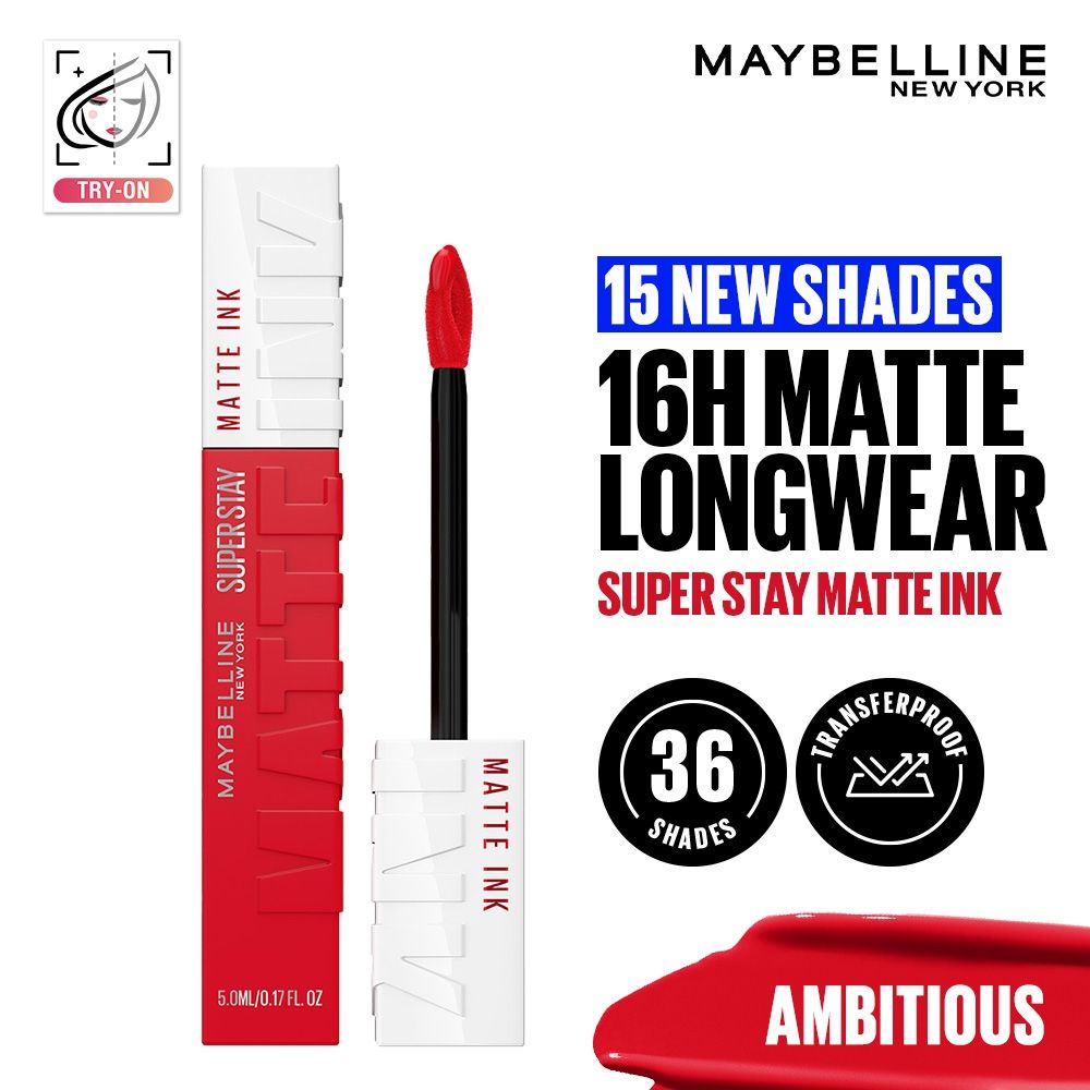 Maybelline New York Super Stay Matte Ink Liquid Lipstick, Lasts Up to 16 Hours - 15 Lover