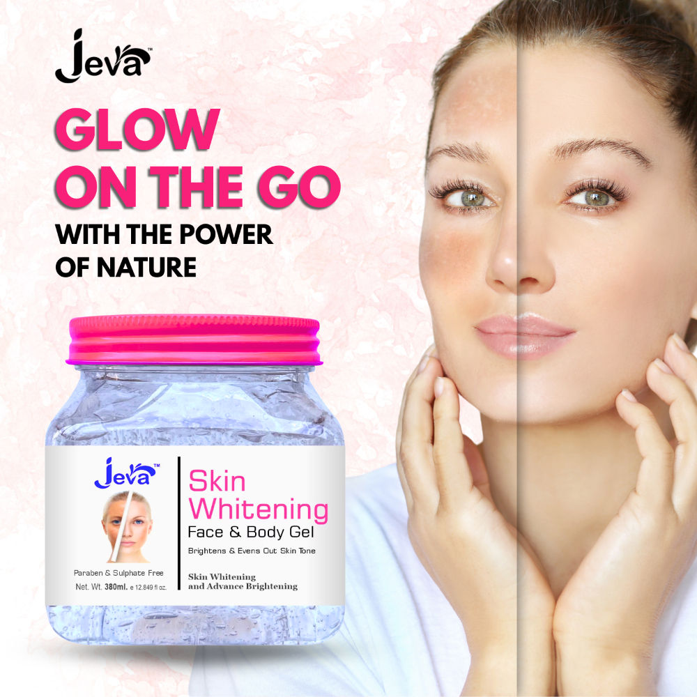 Jeva Skin Whitening & Brightening Instant Glow Gel for Normal to Dry Skin - Hydrating Radiance