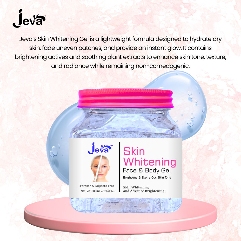 Jeva Skin Whitening & Brightening Instant Glow Gel for Normal to Dry Skin - Hydrating Radiance