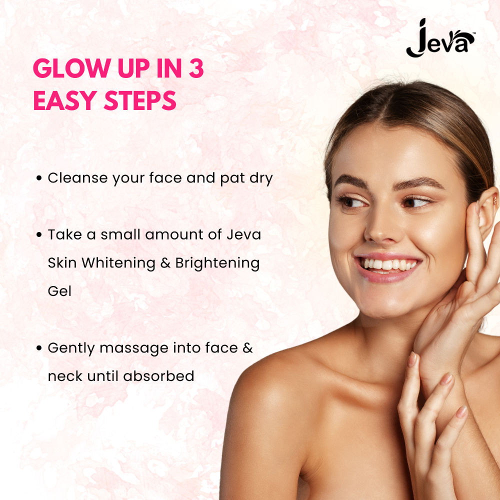 Jeva Skin Whitening & Brightening Instant Glow Gel for Normal to Dry Skin - Hydrating Radiance