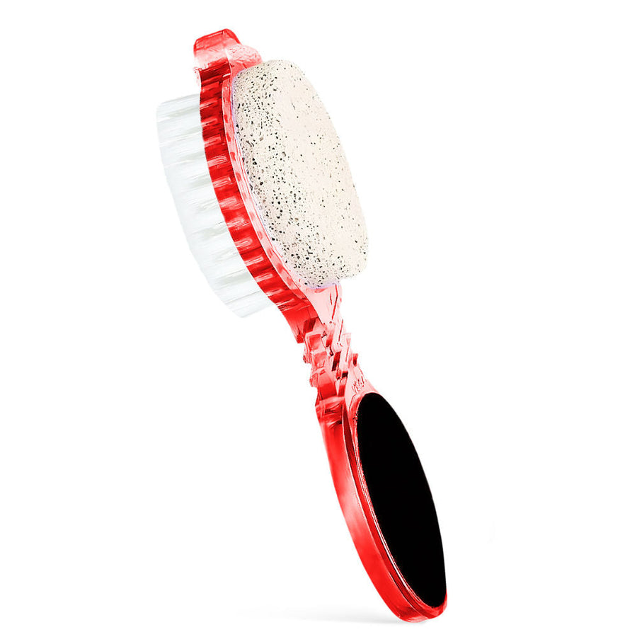 Matra Foot Filer Scrubber 4-in-1 Pedicure Brush Dead Skin, Callus Removal Heels Scraper Pumice Stone