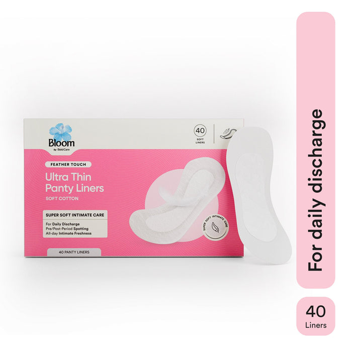 Bloom by Boldcare Ultra-Thin, Cotton Panty Liners For Women Liners Extra Soft For comfort