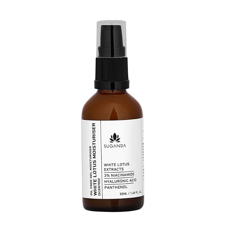 Suganda White Lotus Oil Free Gel Moisturiser (Unscented)with 3% Niacinamide & Hyaluronic Acid