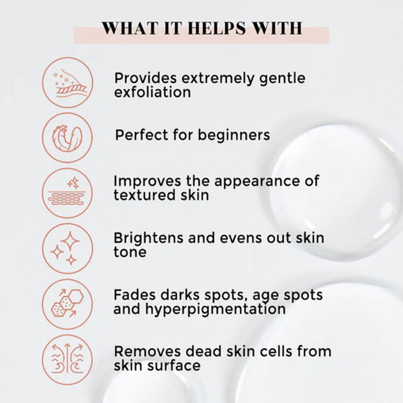 Suganda 5% Lactic Acid Serum + HA, Exfoliates Dull Skin & Reduce Dark Spots, Beginner friendly