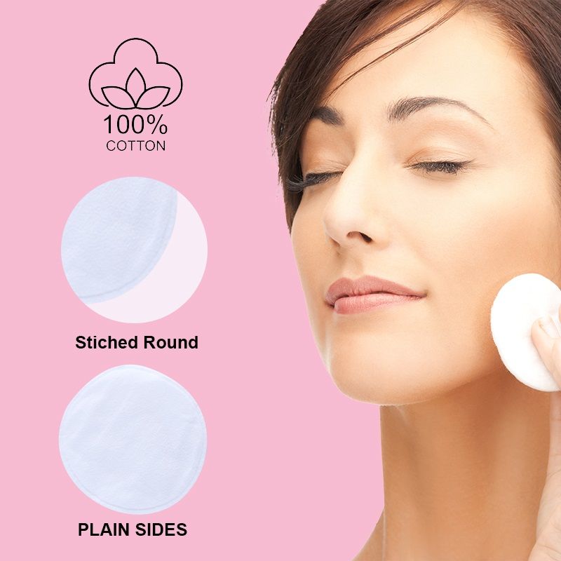 Beautiliss Soft Cotton Round Pads for Gentle Makeup Removal Cleansing and Skincare Routine