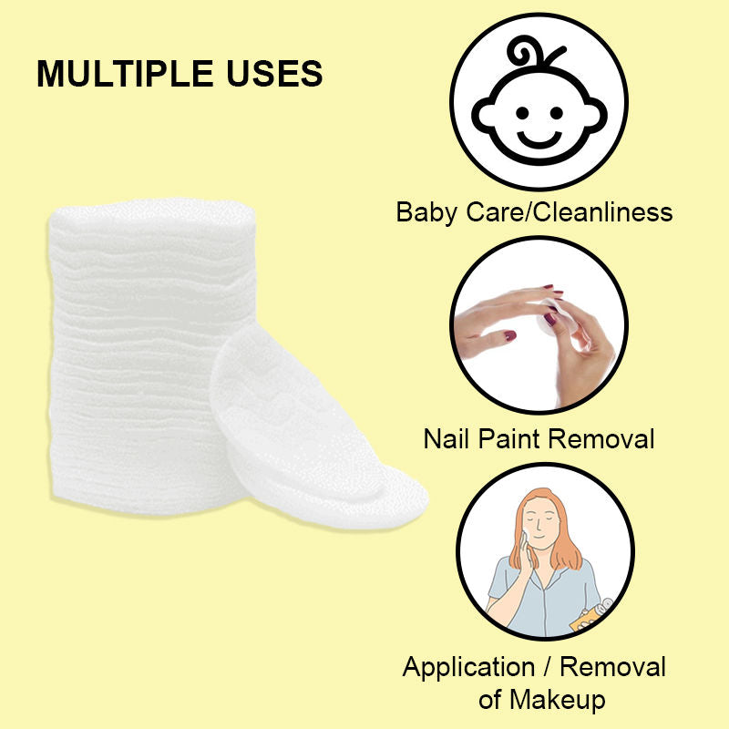 Beautiliss Soft Cotton Round Pads for Gentle Makeup Removal Cleansing and Skincare Routine
