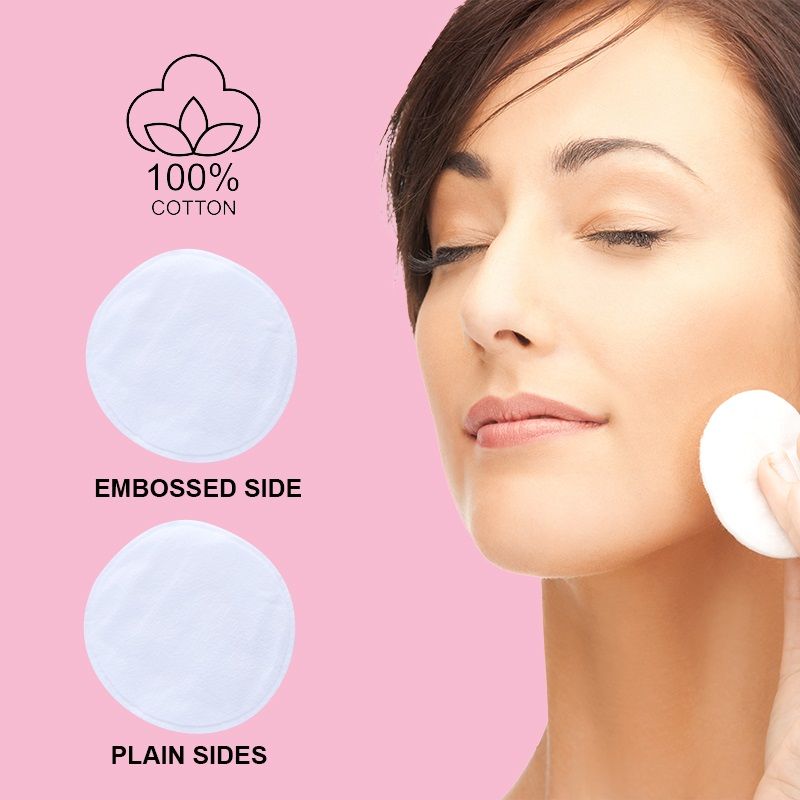 Beautiliss Soft Cotton Round Pads for Gentle Makeup Removal Cleansing and Skincare Routine