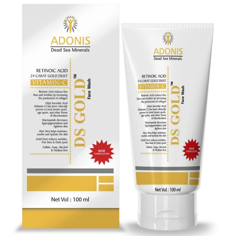 Adonis Unisex Ds Gold Face Wash Cleanser With Gold & Vitamin C For Radiance & Anti Aging