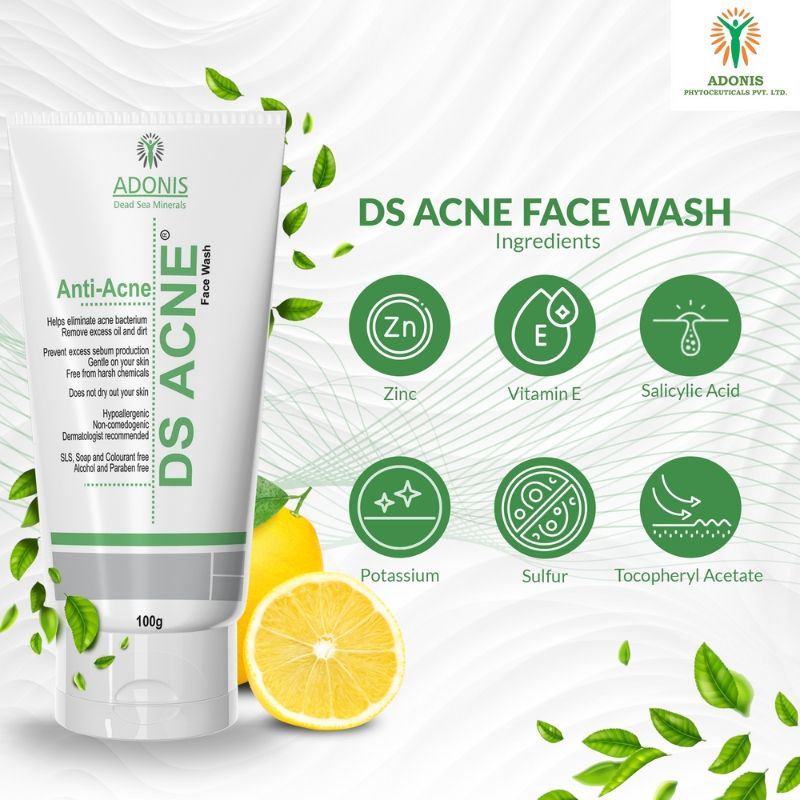 Adonis Unisex Ds Anti Acne Face Wash Cleanser With Salicylic Acid & Minerals For Oil Control & Acne