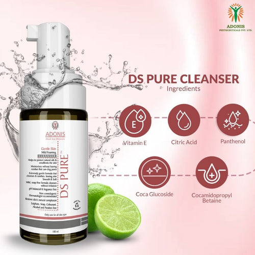 Adonis Unisex Ds Pure Mild Foaming Cleanser With Dead Sea Minerals Glycerin For Deep Clean-Hydration