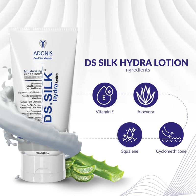 Adonis Unisex Ds Silk Hydra Lotion Moisturizer With Ceramides & Hyaluronic Acid For Soft Skin