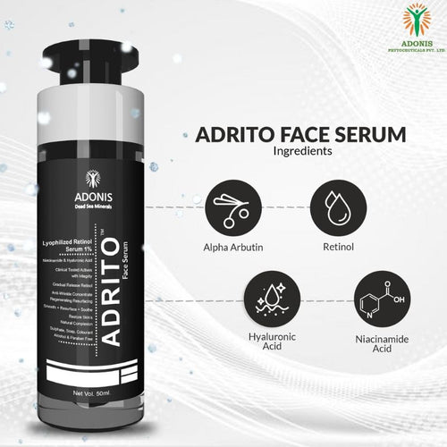 Adonis Unisex Adrito Face Serum With Retinol & Hyaluronic Acid For Anti Aging & Skin Firming