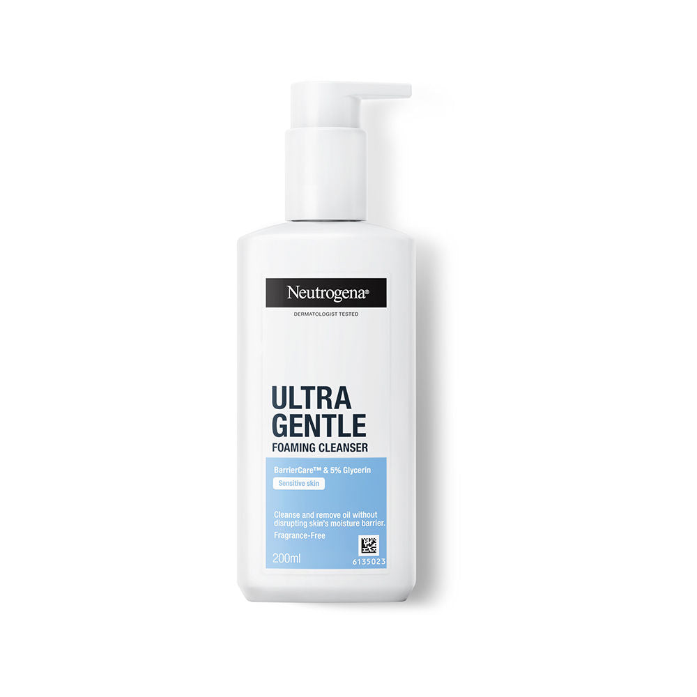 Neutrogena Ultra Gentle Foaming Face Cleanser Protect Skin Moisture - For Oily & Sensitive Skin