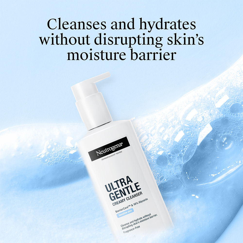 Neutrogena Ultra Gentle Creamy Face Cleanser Moisturizing Face Wash for Dry, Oily, Sensitive Skin