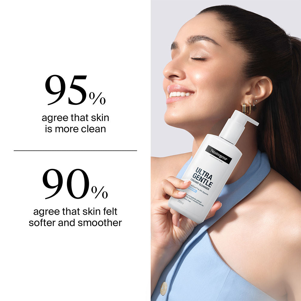Neutrogena Ultra Gentle Creamy Face Cleanser Moisturizing Face Wash for Dry, Oily, Sensitive Skin