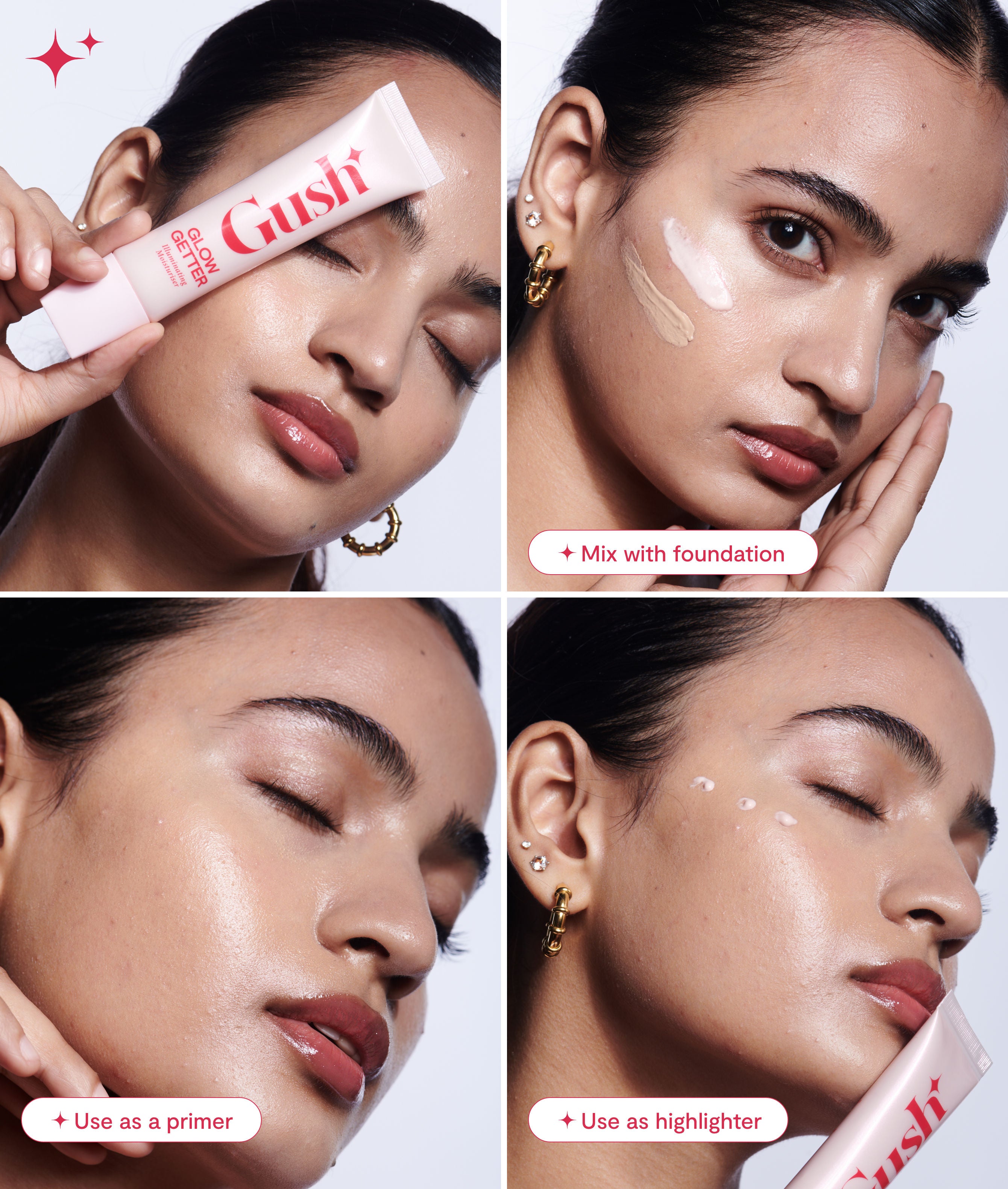 Gush Beauty 3 In 1 Illuminating Moisturizer + Primer + Strobe Cream