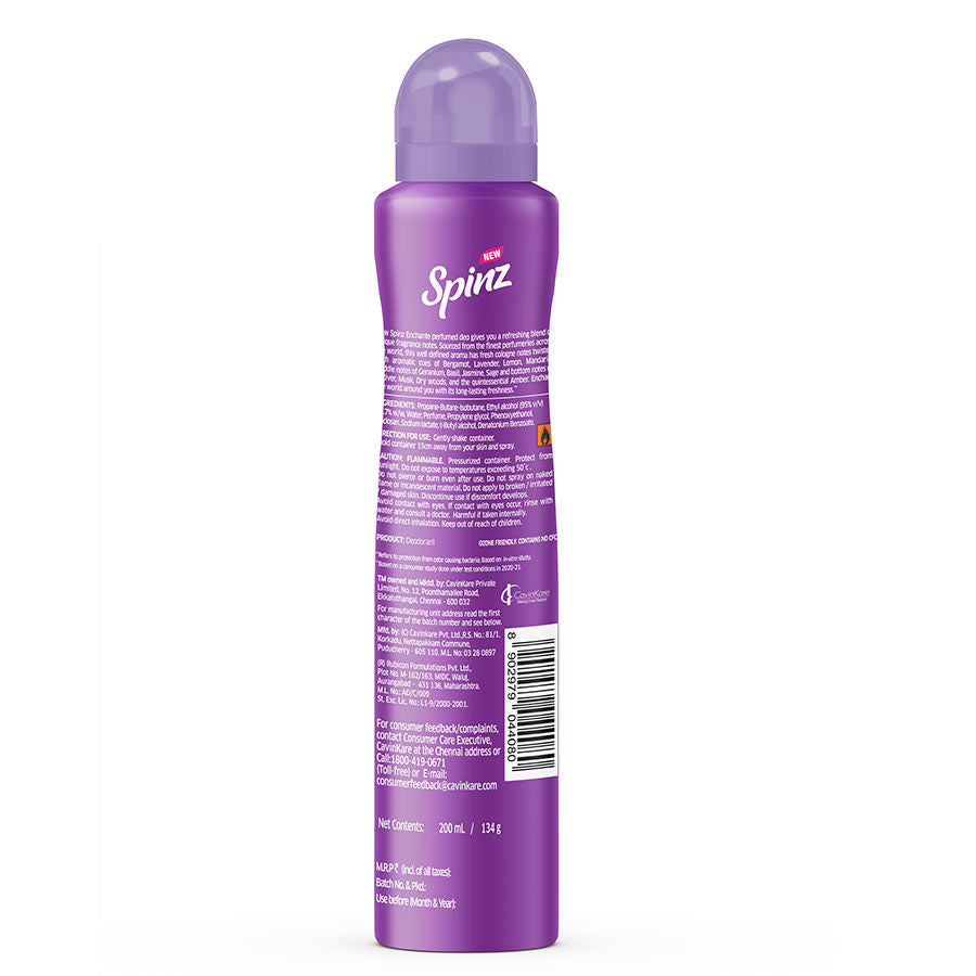Spinz Enchante Perfumed Deo 24 Hours Protection