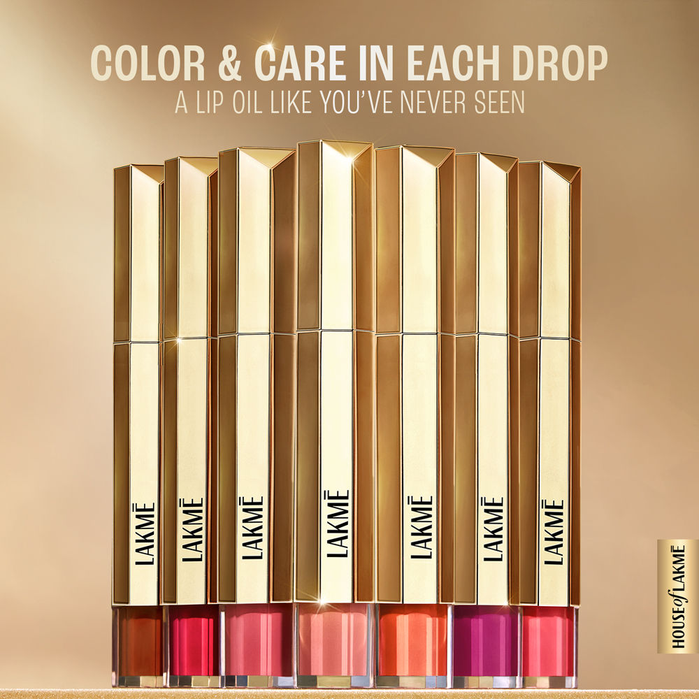 Lakme 9to5 Overtime Shine Hydrating Tinted Lip Gloss Oil with Hyaluronic Acid