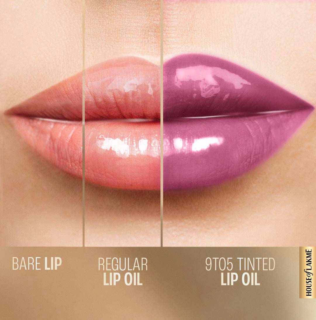 Lakme 9to5 Overtime Shine Hydrating Tinted Lip Gloss Oil with Hyaluronic Acid