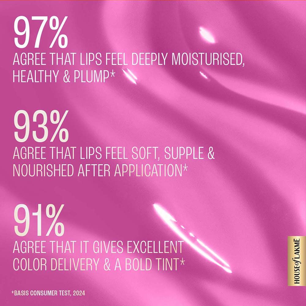 Lakme 9to5 Overtime Shine Hydrating Tinted Lip Gloss Oil with Hyaluronic Acid