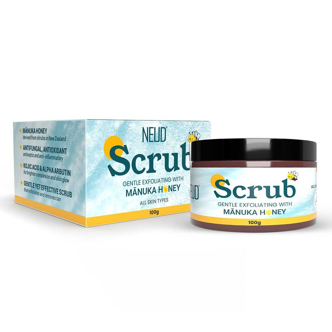 Neud Gentle Exfoliating Scrub With Manuka Honey, Kojic Acid & Alpha Arbutin