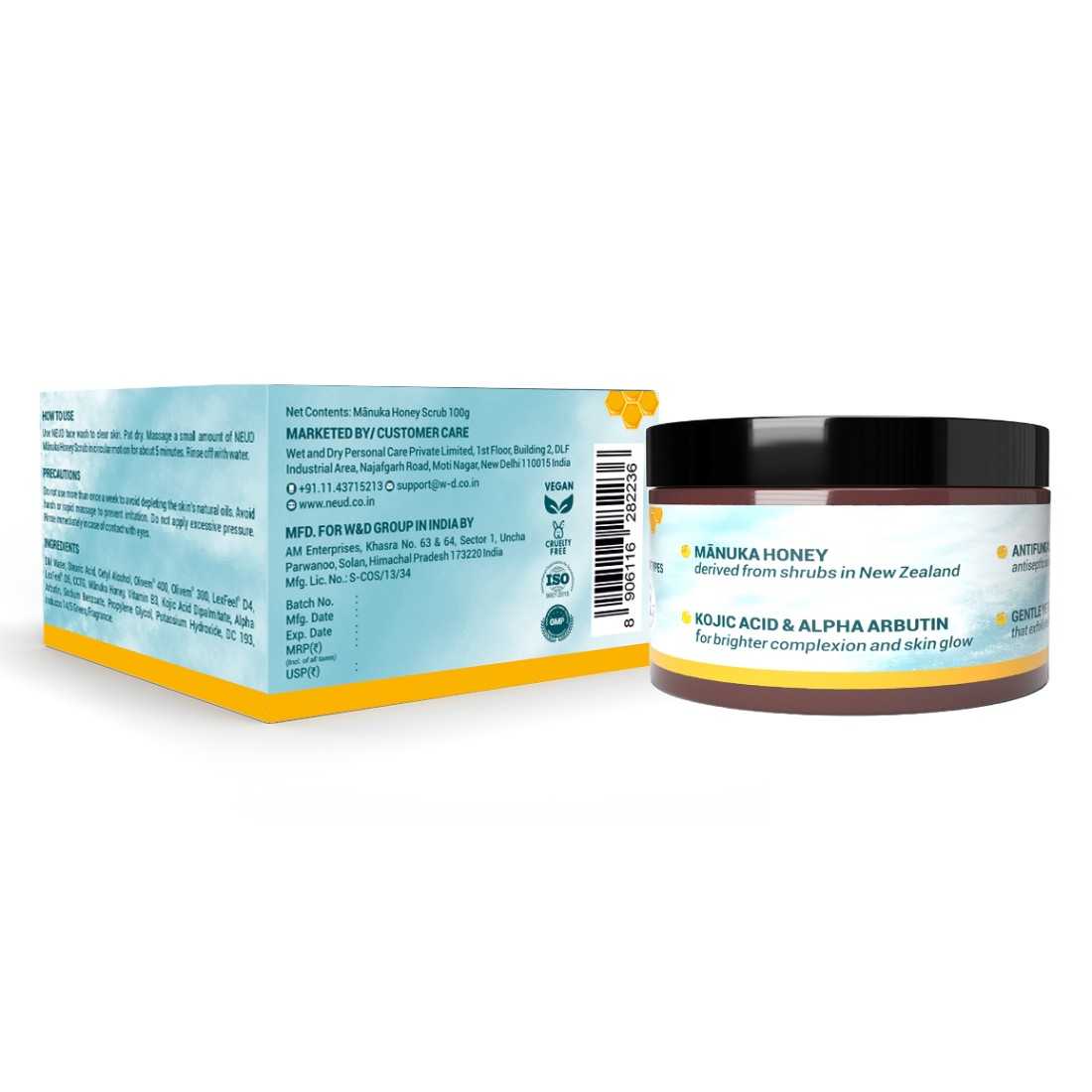 Neud Gentle Exfoliating Scrub With Manuka Honey, Kojic Acid & Alpha Arbutin