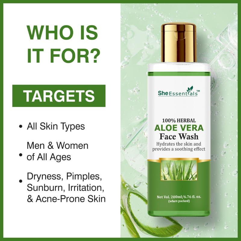 She Essentials Aloe Vera Hydrating Face Wash For All Types Of Skin