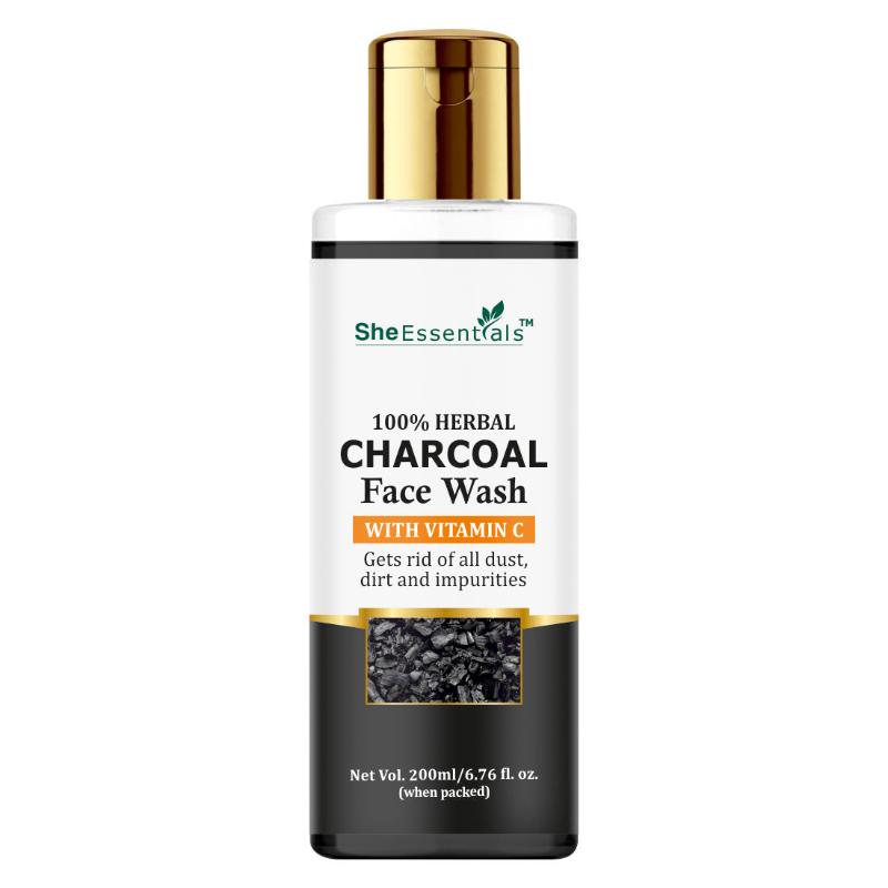 She Essentials Charcoal Face Wash With Activated Charcoal For Oil Control