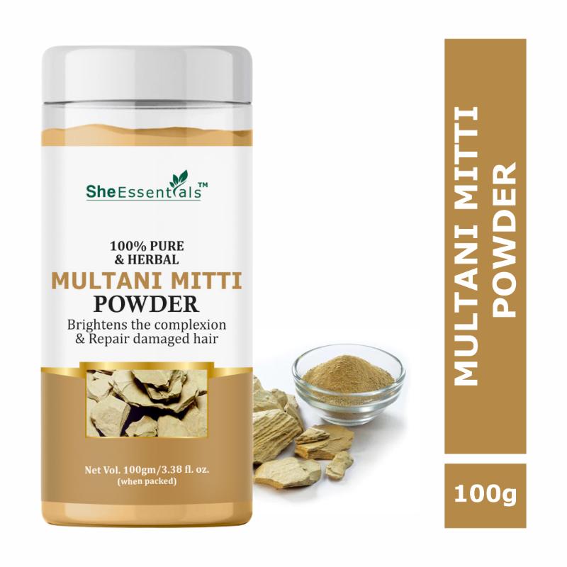 She Essentials 100% Natural Multani Mitti Powder For Face Pack & Mask