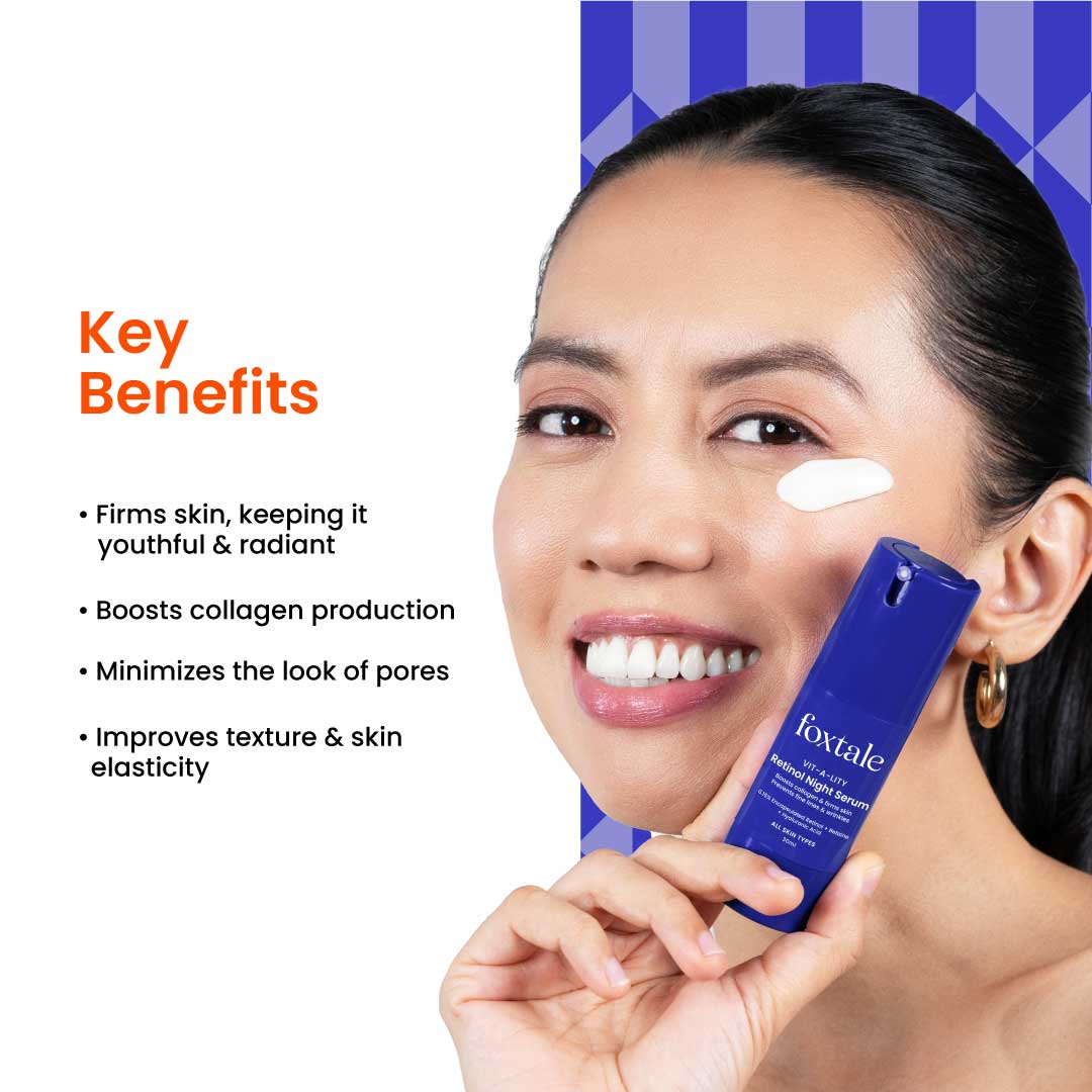 Foxtale 0.15% Retinol Face Serum for Collagen Boost, Anti-Aging, Treats Fine Lines & Wrinkles