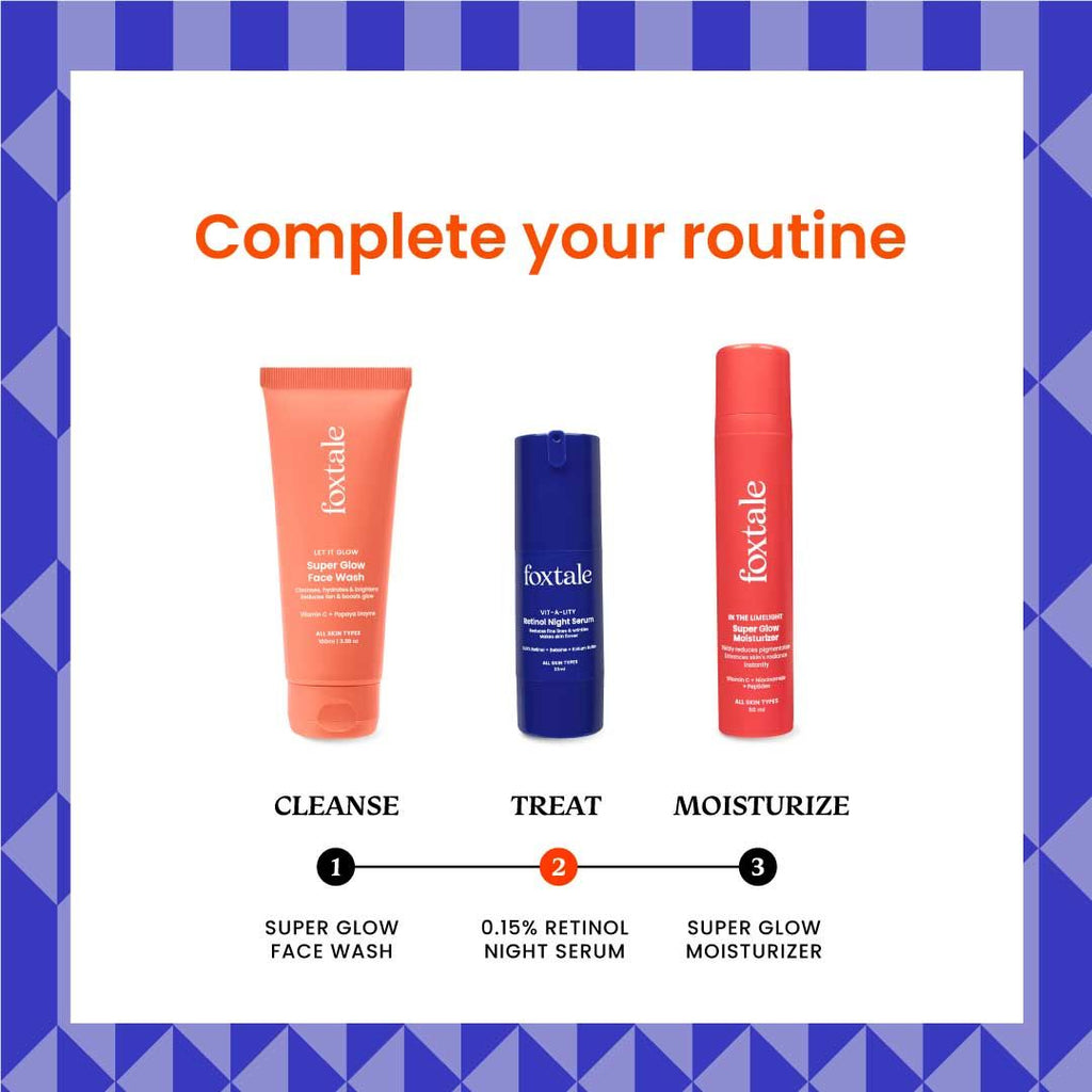 Foxtale 0.15% Retinol Face Serum for Collagen Boost, Anti-Aging, Treats Fine Lines & Wrinkles