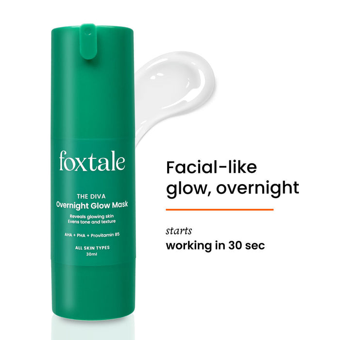 Foxtale Overnight Glow Mask Glycolic & Lactic Acid