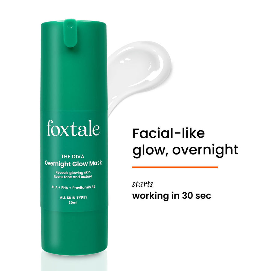 Foxtale Overnight Glow Mask Glycolic & Lactic Acid