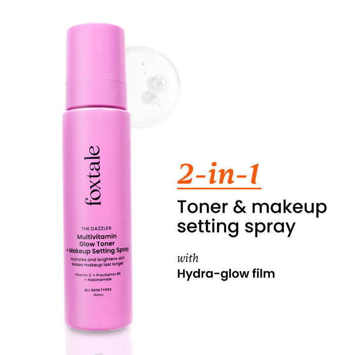 Foxtale Multivitamin Glow Toner + Setting Spray Vitamin C & Niacinamide