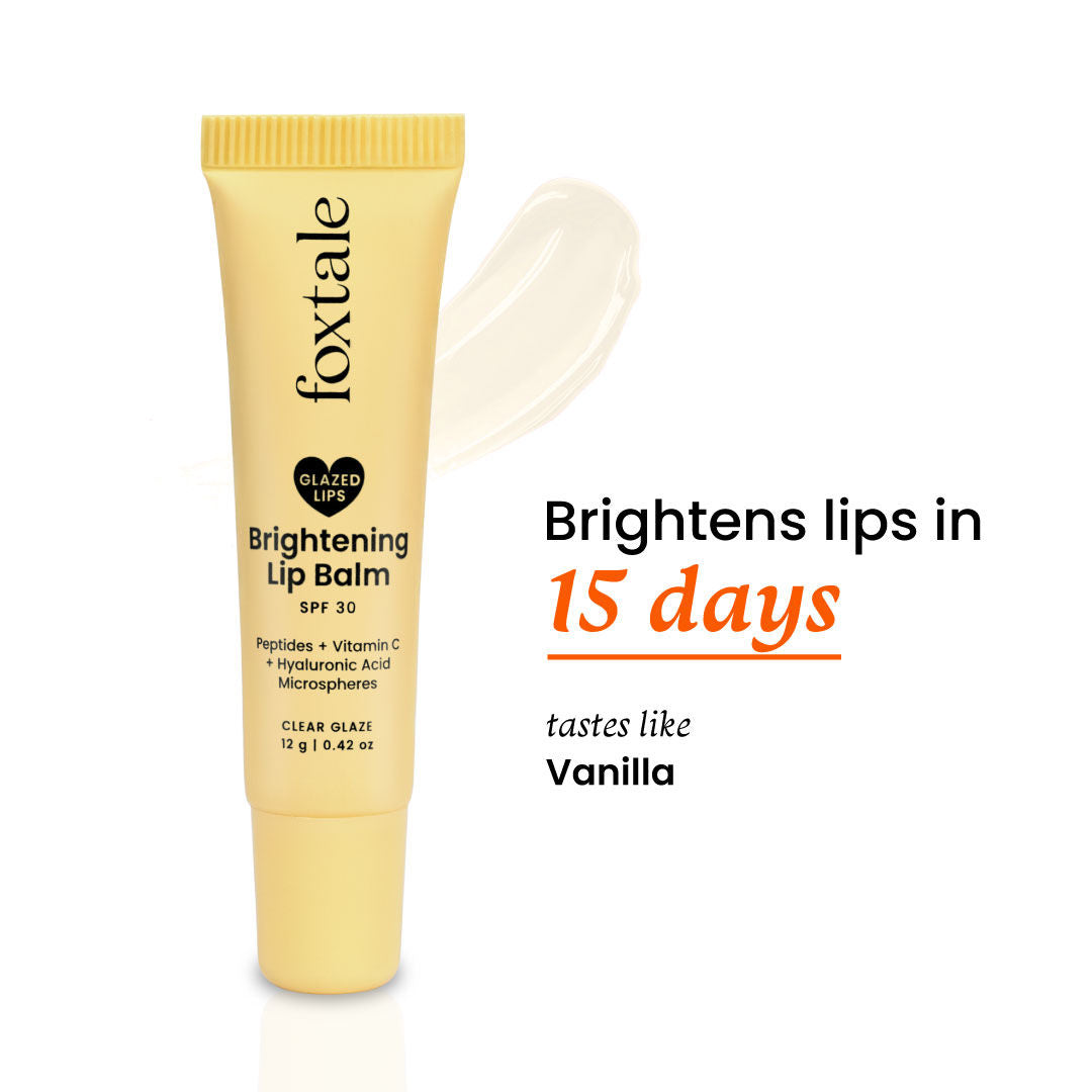 Foxtale Brightening Lip Balm with Peptides, Vitamin C & Hyaluronic Acid for Dry Lips & Pigmentation