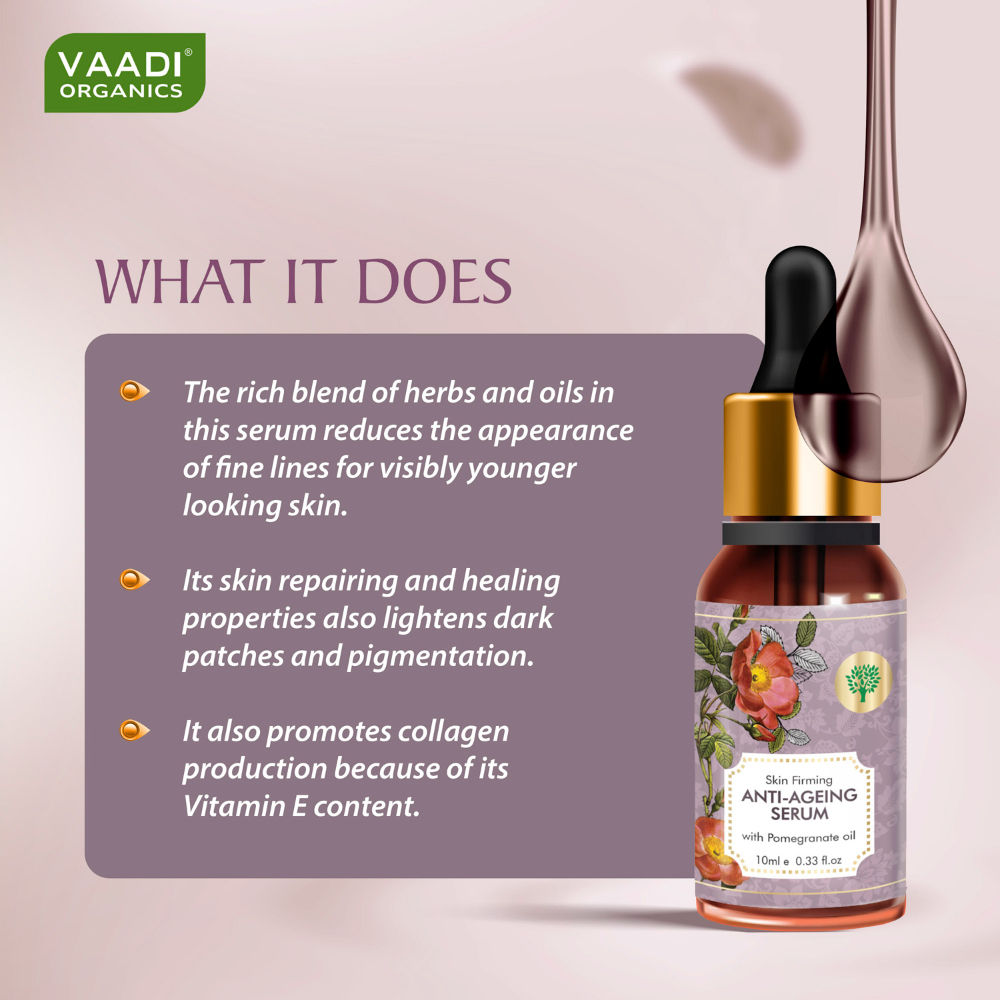 Vaadi Herbals Skin Firming Anti Ageing Serum With Pomegranate Oil