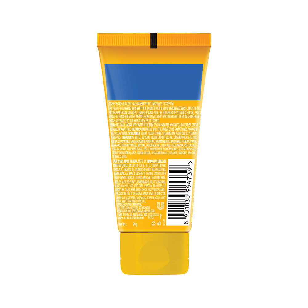 Lakme Blush & Glow Brightening Face Wash Lemon With Vitamin C Serum