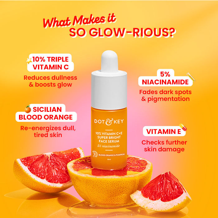 Dot & Key 10% Vitamin C + E Face Serum With 5% Niacinamide, Fights Pigmentation & Dark Spots