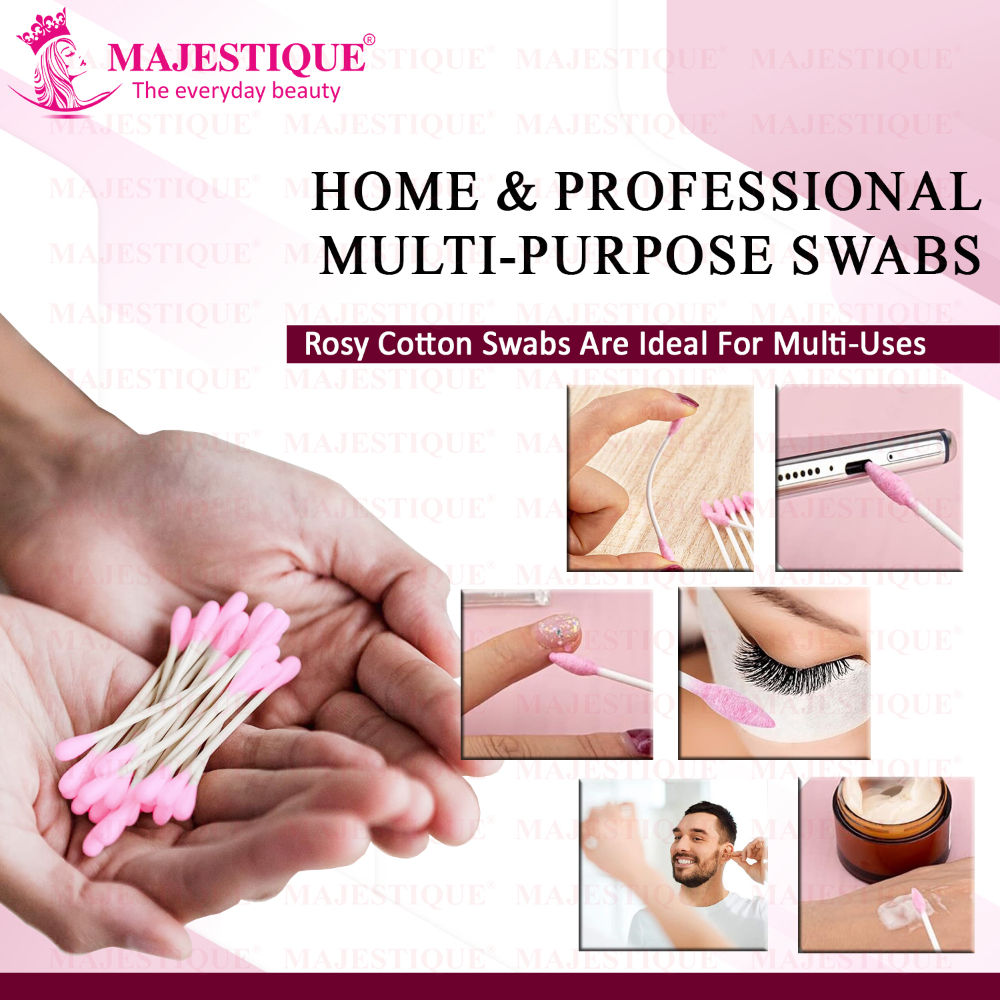 Majestique Rosy Tip Eco Cotton Swabs