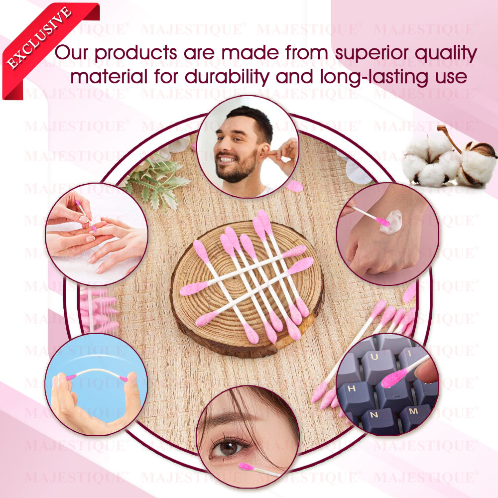 Majestique Rosy Tip Eco Cotton Swabs