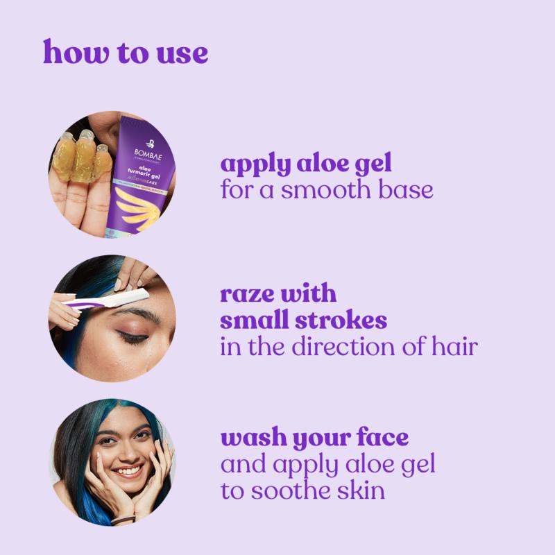 Bombae Reusable & Painless Face & Eyebrow Razor For Instant Glowing Skin & Hair Removal-Pack Of 1