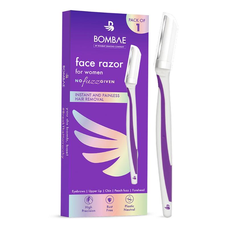 Bombae Reusable & Painless Face & Eyebrow Razor For Instant Glowing Skin & Hair Removal-Pack Of 1