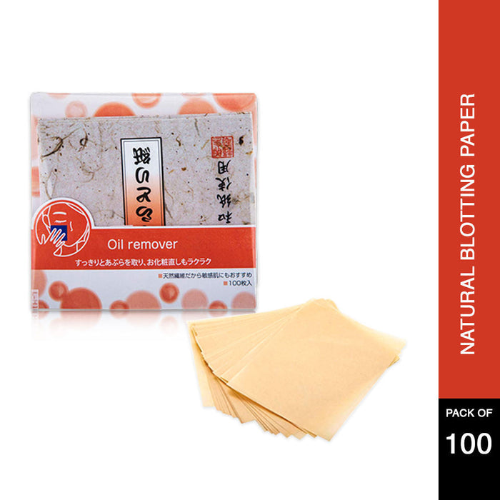 Kai Oil Remover Blotting Paper - 100 Pcs Instantly Absorbs Oil & For Oily & Sensitive Skin