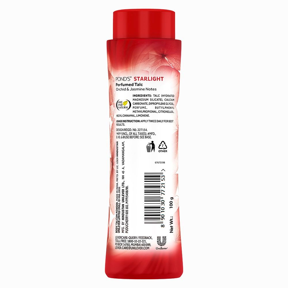 Ponds Starlight Perfumed Talc Powder Orchid & Jasmin Notes
