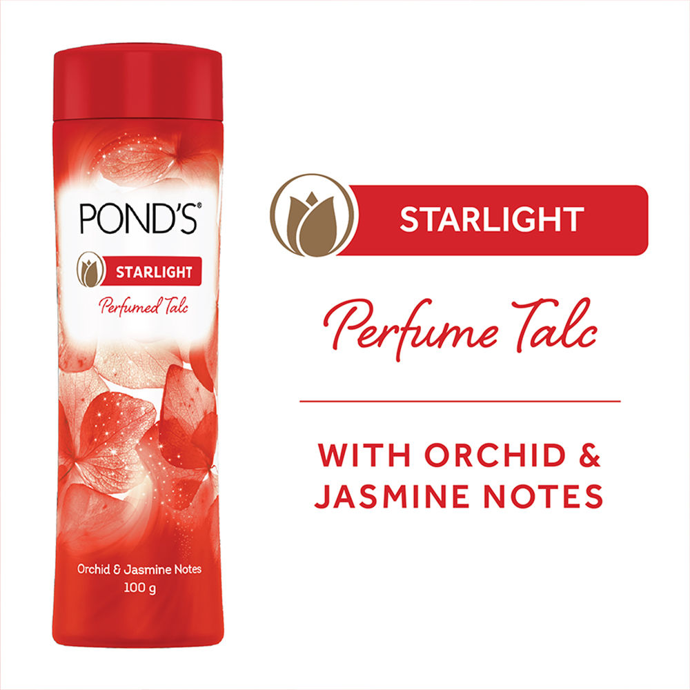 Ponds Starlight Perfumed Talc Powder Orchid & Jasmin Notes