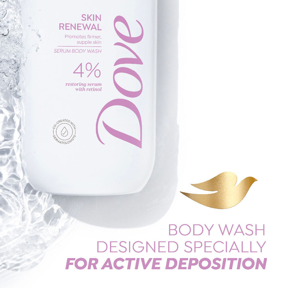 Dove 4% Restoring Serum With Retinol Skin Renewal Bodywash