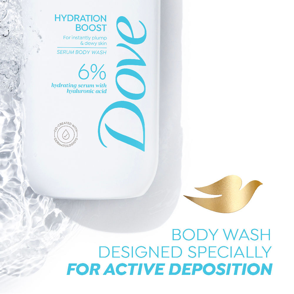 Dove 6% Hydrating Serum With Hyaluronic Acid Hydration Boost Bodywash