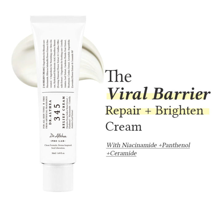 Dr.Althea 345 Relief Cream: Soothing & Barrier Repair Cream with power of Niacinamide & Panthenol